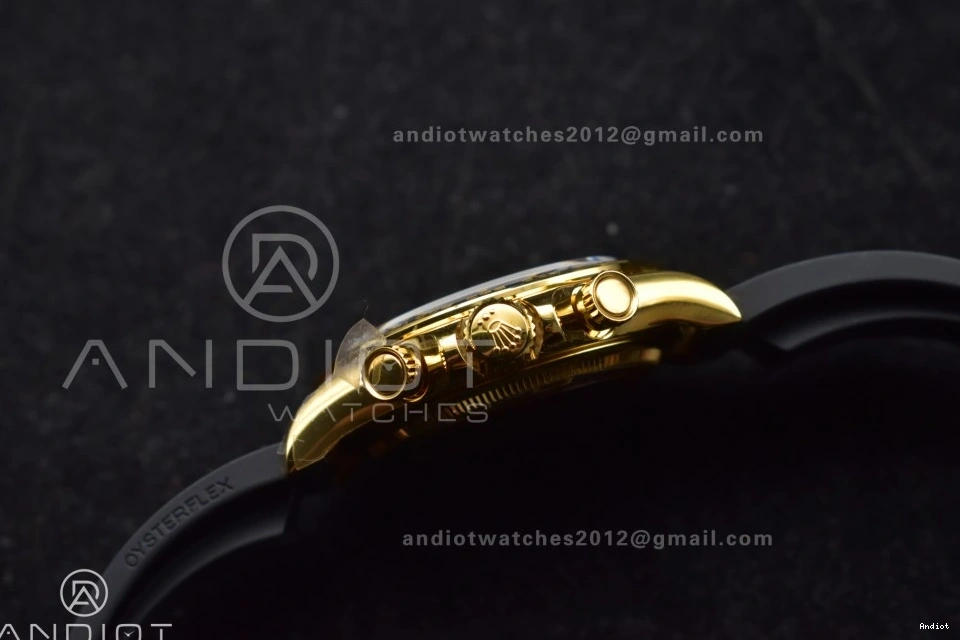 Strap SH4131 1:1 Daytona QF Oysterflex Diamonds V6 Black Best YG Dial on Edition (Weighted) 126518 0403